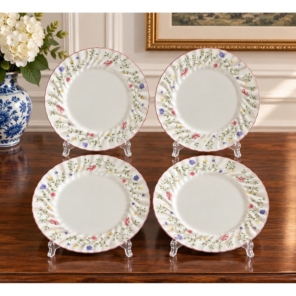 Johnson Bros Summer Chintz Dinner Plates Set of 4 10.25" Floral England Cottage